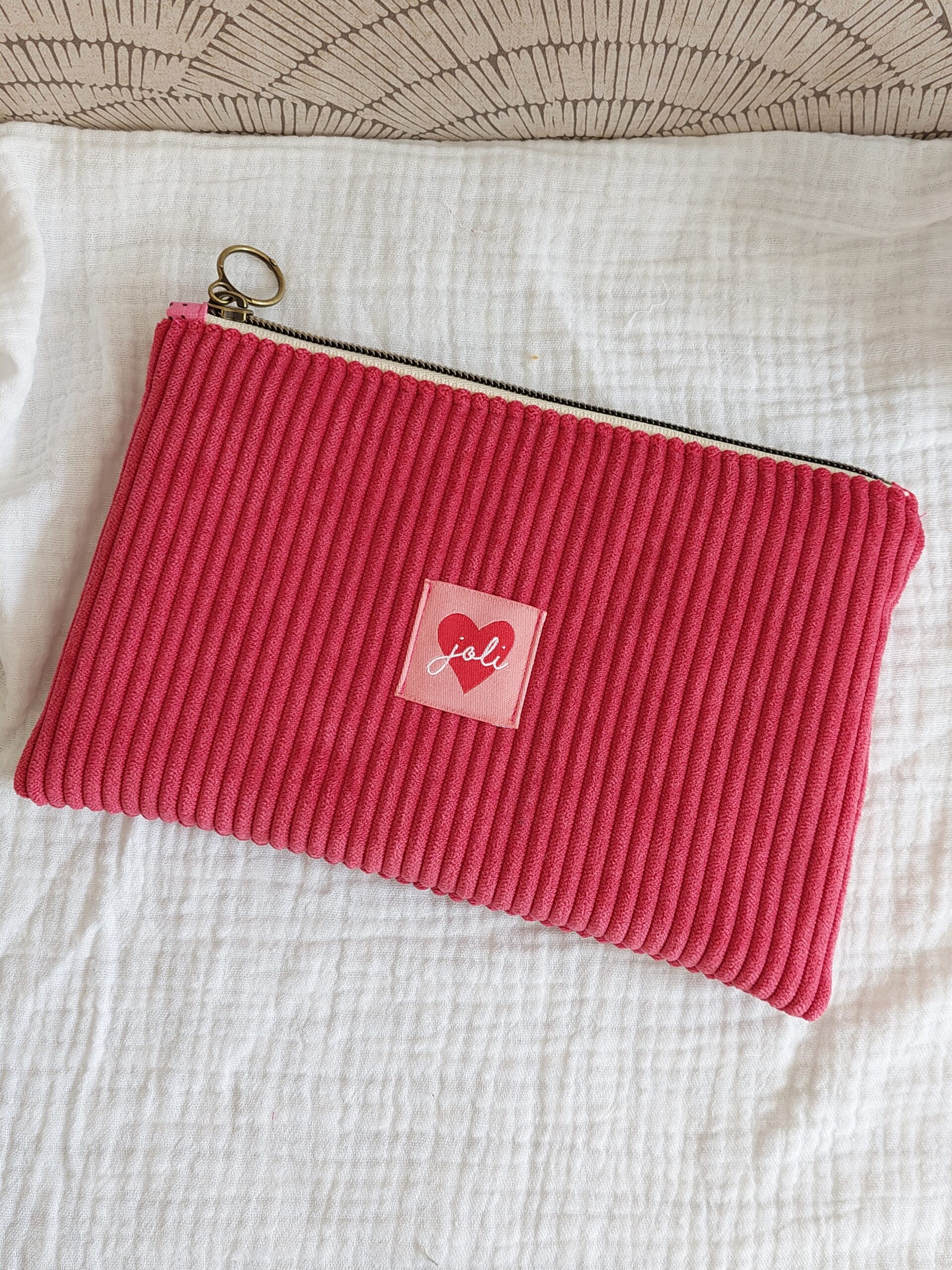 trousse velours fait main