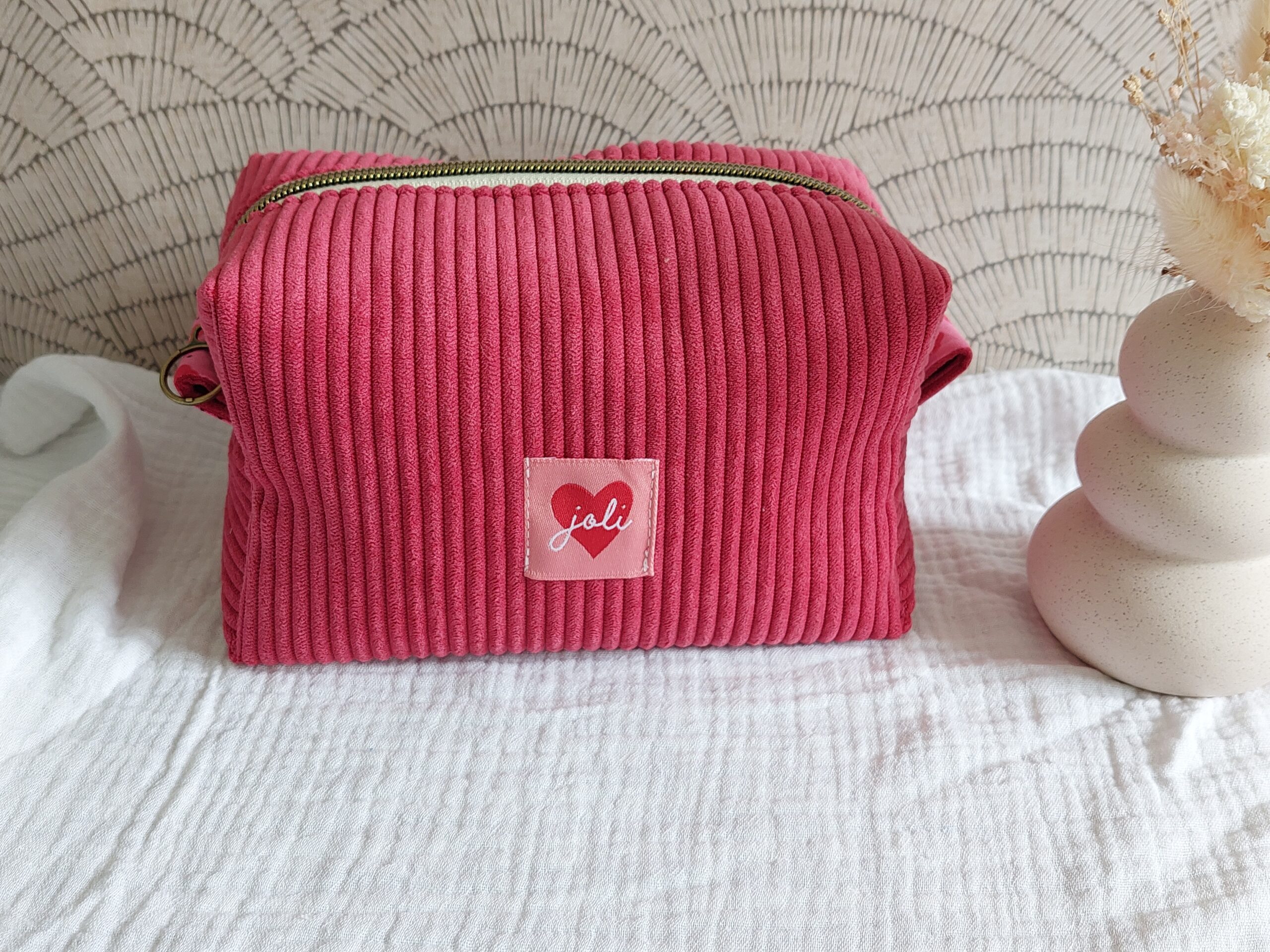 trousse velours fait main