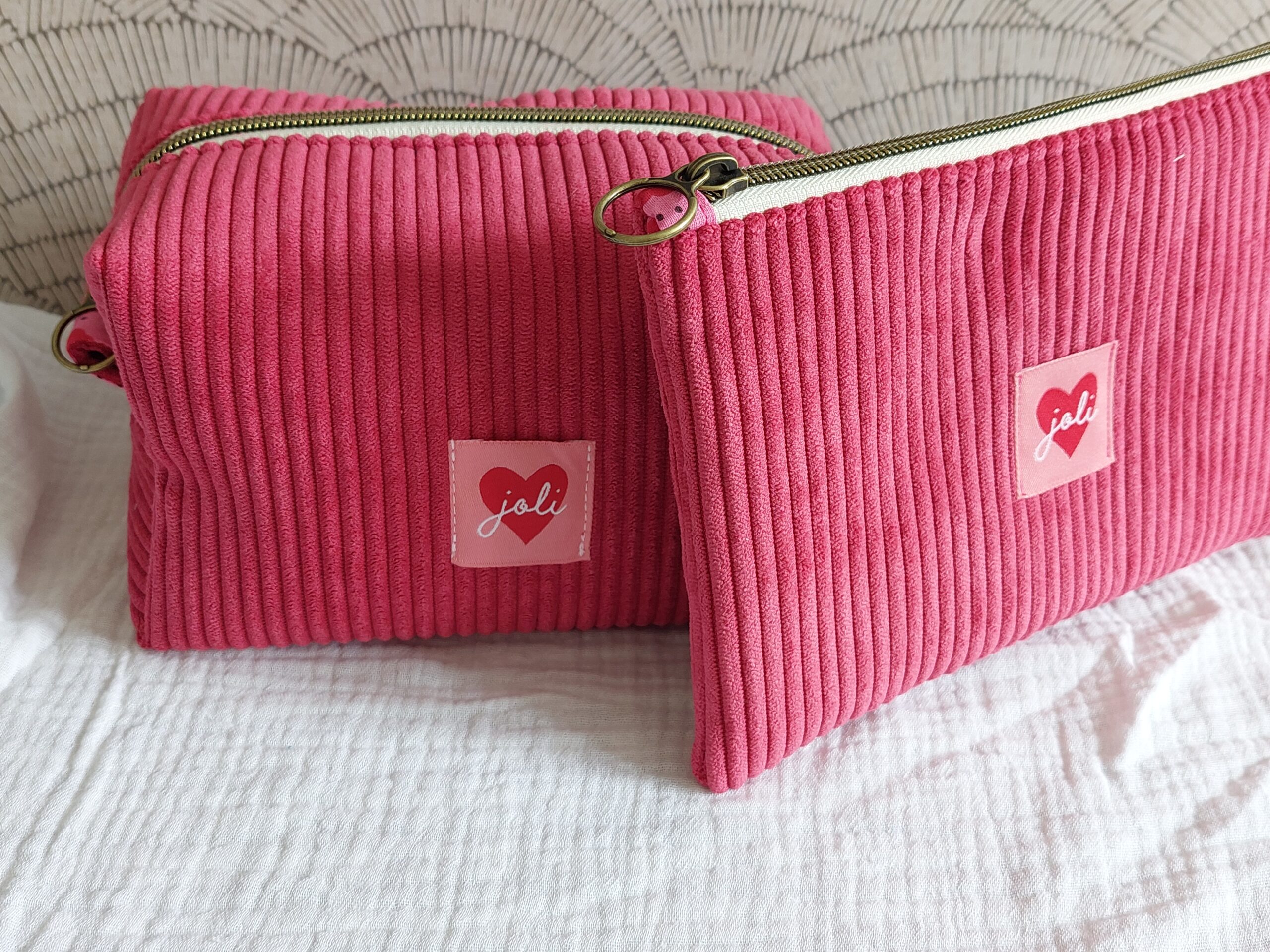 trousse velours fait main